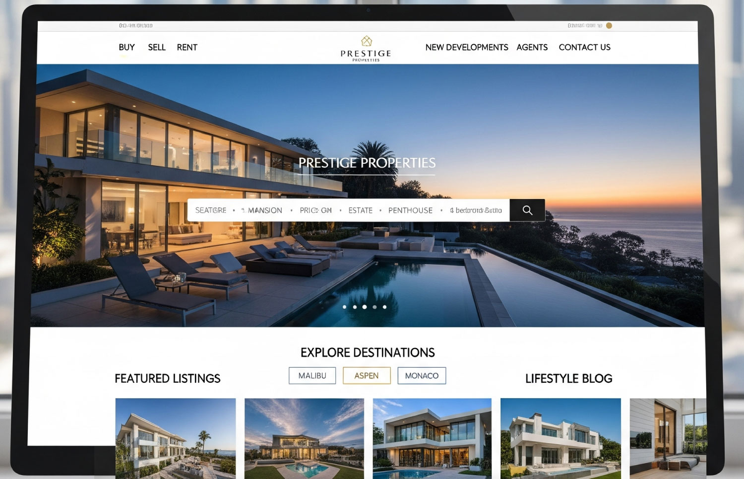 Dubai Luxury Real Estate Website Develpment