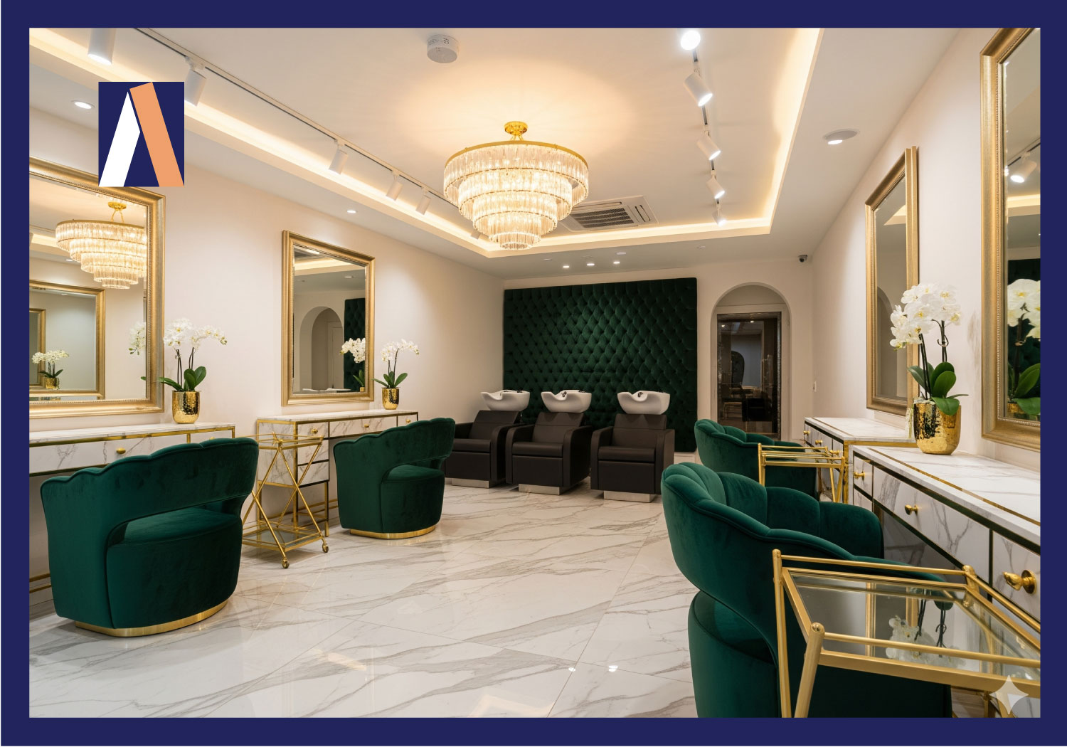 beauty salon architecture in dubai based on brand
