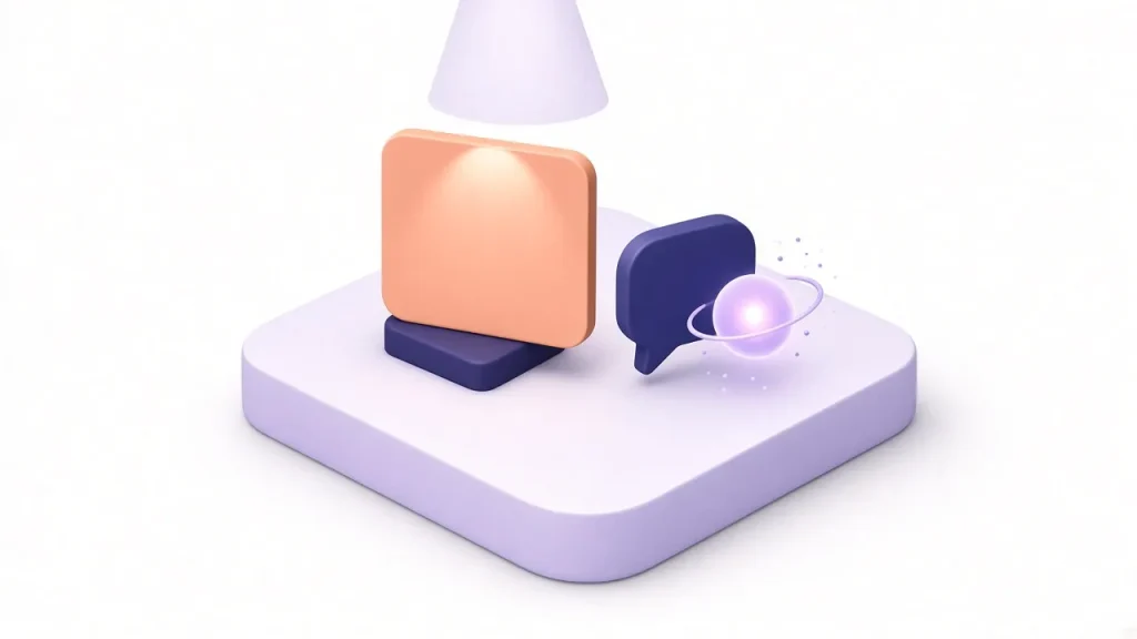 Spotlight on a single answer card on a pedestal