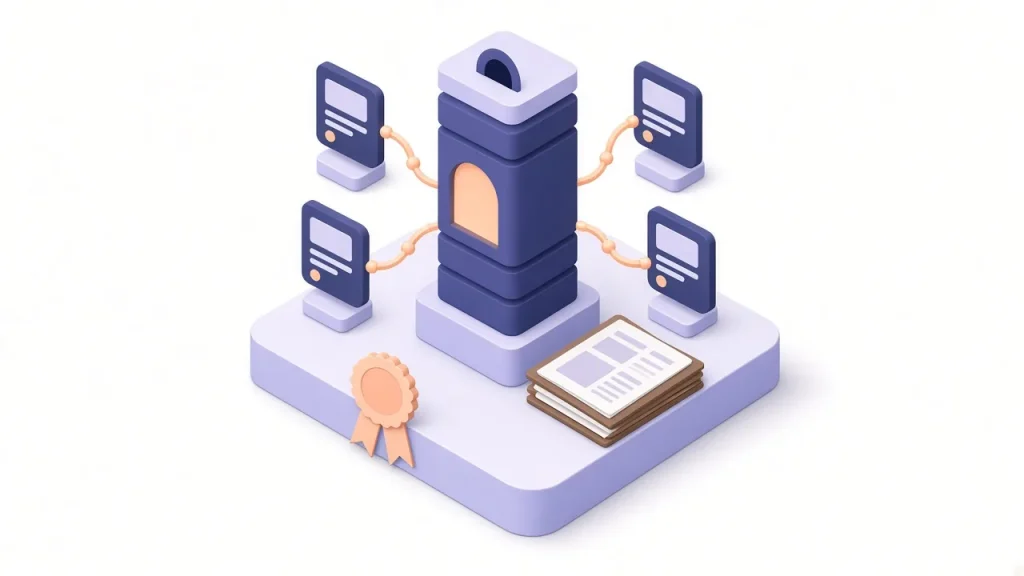 Websites linking to a rising central site representing authority